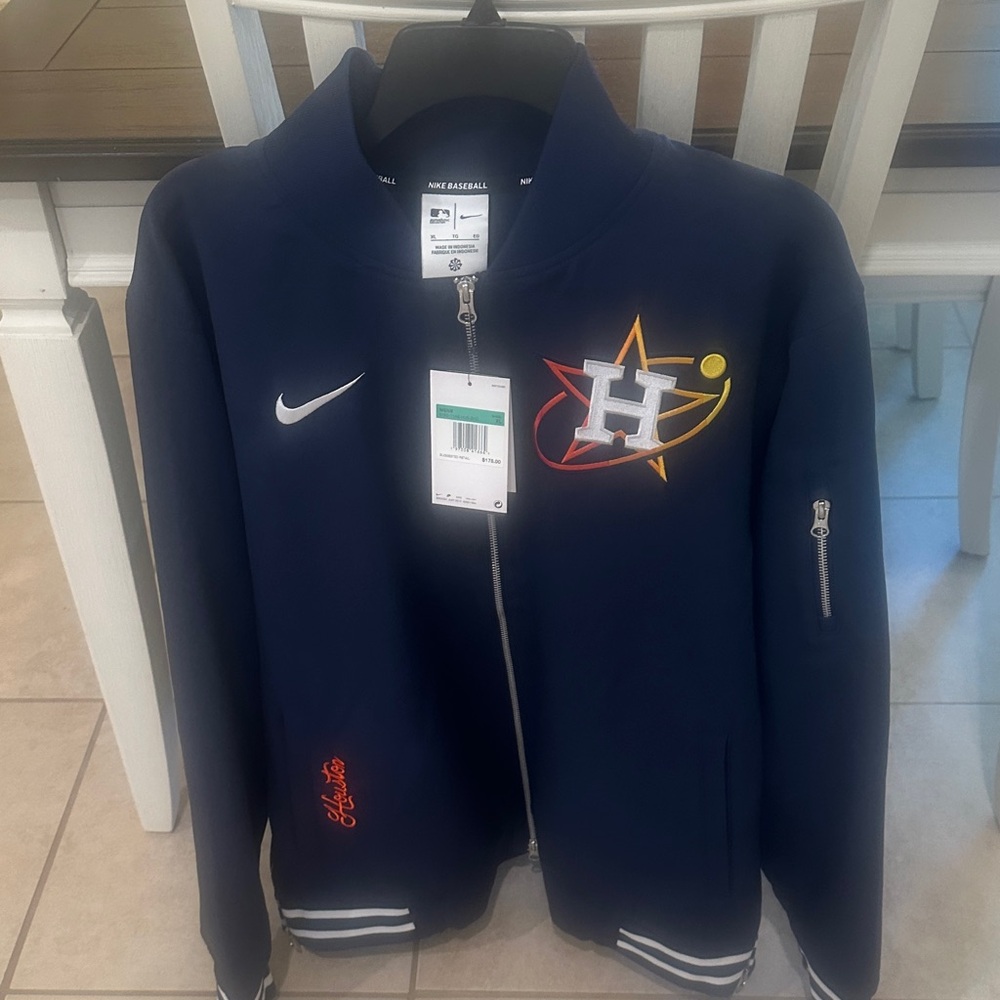 Nike Navy Houston Astros Zip-Up Jacket brand new !!